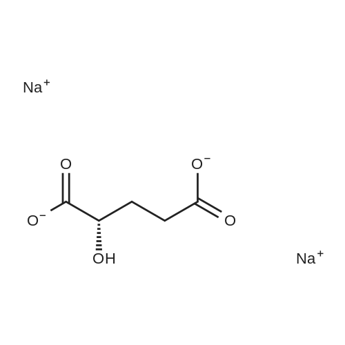 L-2-Hydroxyglutaric acid disodium 化学结构 CAS号：63512-50-5