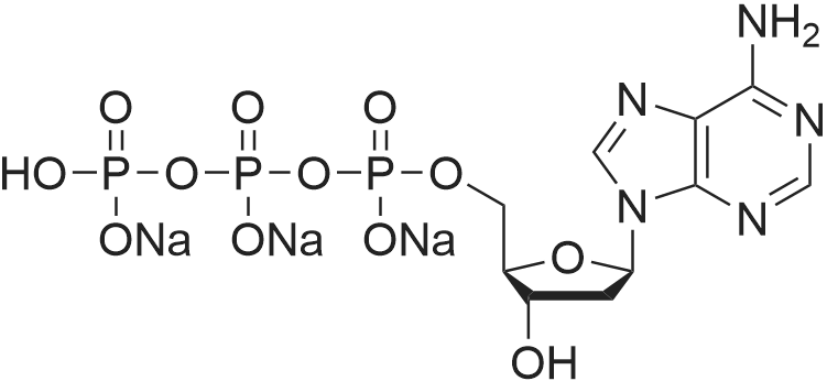 2'-Deoxyadenosine-5'-triphosphate trisodium 化学结构 CAS号：54680-12-5