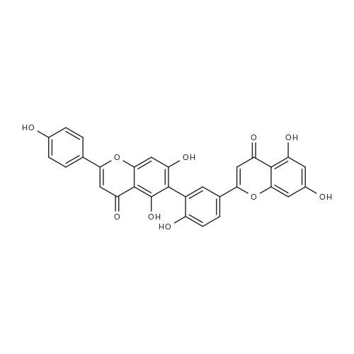 Robustaflavone/罗波斯塔双黄酮 化学结构 CAS号:49620-13-5