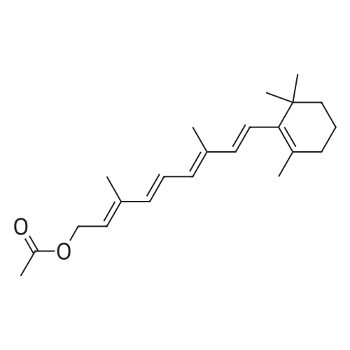 Retinyl acetate/维生素A醋酸酯 化学结构 CAS号：127-47-9