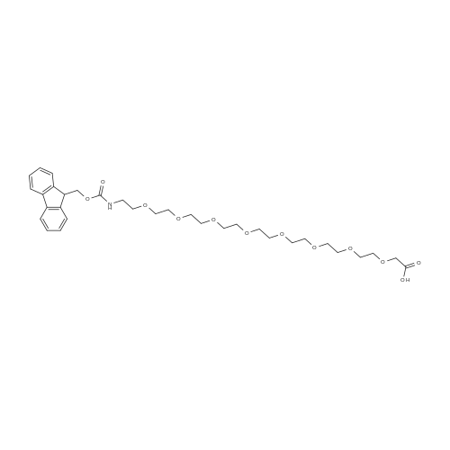 Fmoc-NH-PEG8-CH2COOH 化学结构 CAS号：868594-52-9