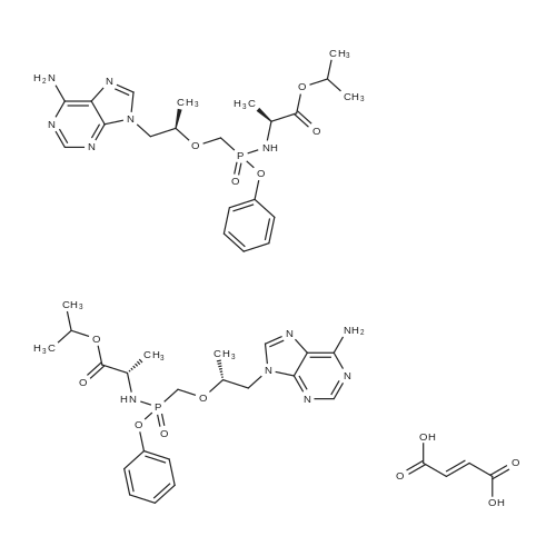 Tenofovir alafenamide hemifumarate 化学结构 CAS号：1392275-56-7